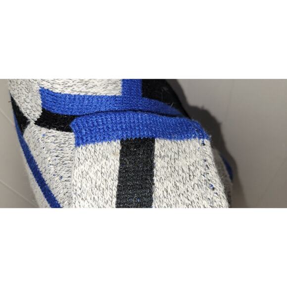 Baciano Womens Medium Gray Blue Black Color Block Maxi Long Sleeve Open Cardigan - Picture 6 of 9